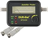 DUR-line® SF 2400 - Satfinder - Messgerät zur exakten Justierung Ihrer Digitalen Satelliten-Antenne - mit hoher Eingangsempfindlichkeit - inkl. F-Kabel